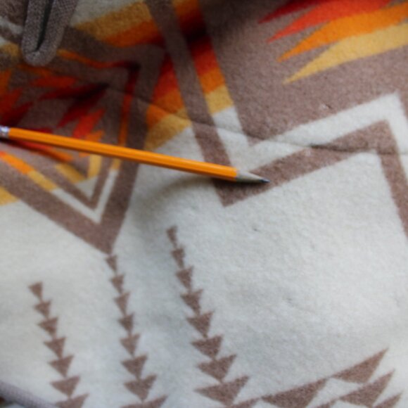 SOLD Pendleton chief Joseph wool blanket cape wrap jacket Aztec tribal coat - Picture 12 of 12